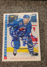 Curtis Leschyshyn Quebec Nordiques 1993-94 Score Signed Card