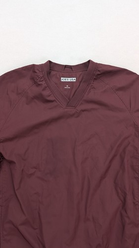 Joes USA Men's Jacket Size XL V-Neck Maroon Pullover Windbreaker Lightweight - Picture 3 of 18