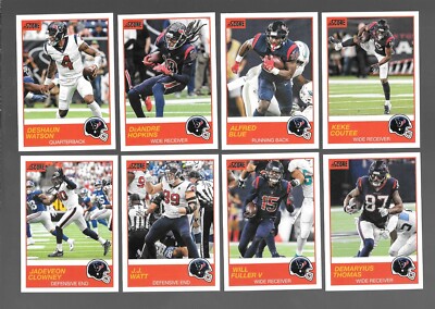 2019 SCORE NFL FOOTBALL HOUSTON TEXANS TEAM SET (12) 2 RC'S,WATSON,HOPKINS,WATT