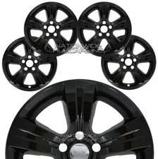 4 fit Jeep Patriot Compass 2011-2017 BLACK 17" Wheel Skins Hub Caps Rim Covers