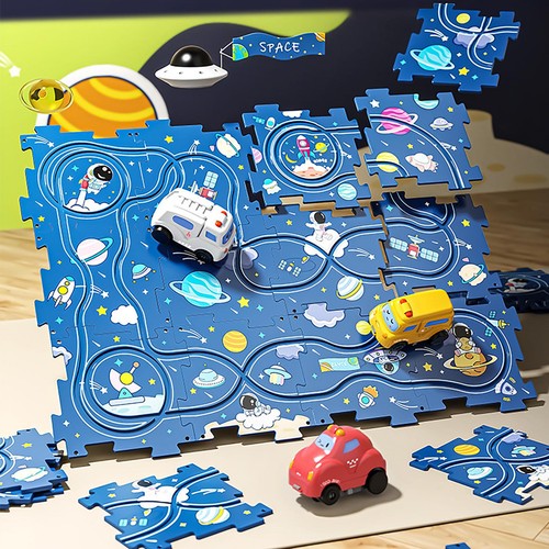 DIY Car Track Puzzle Play Set Preschool Educational Montessori Toy for Kid Gifts - Picture 11 of 18