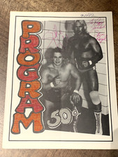 1982 STEVE REGAL SPIKE HUBER RIC FLAIR Signed Memphis Wrestling Program LAWLER