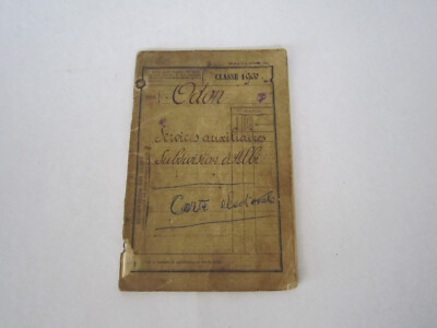 MILITÄRHEFT KLASSE 1900 UNTERABTEILUNG D ALBI HILFSDIENSTE