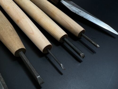 Vintage Japanese Chisel 13set Nomi /Hand Plane Saw Iron Hammer Hand Tool/d14 - Picture 5 of 24
