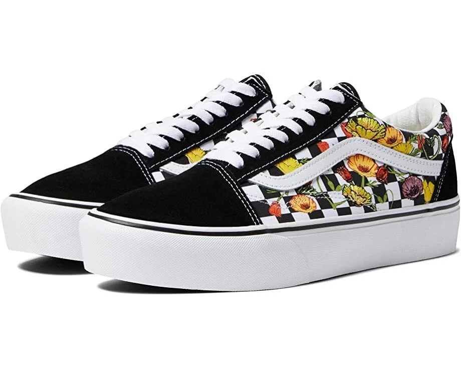 vans unisex adults' old skool trainers, off-white ((checkerboard