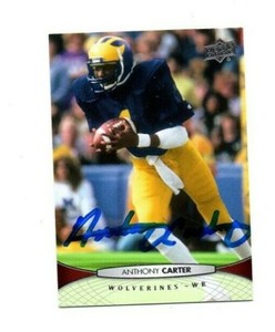 Anthony Carter Michigan Wolverines signed autograph 2012 Upper Deck