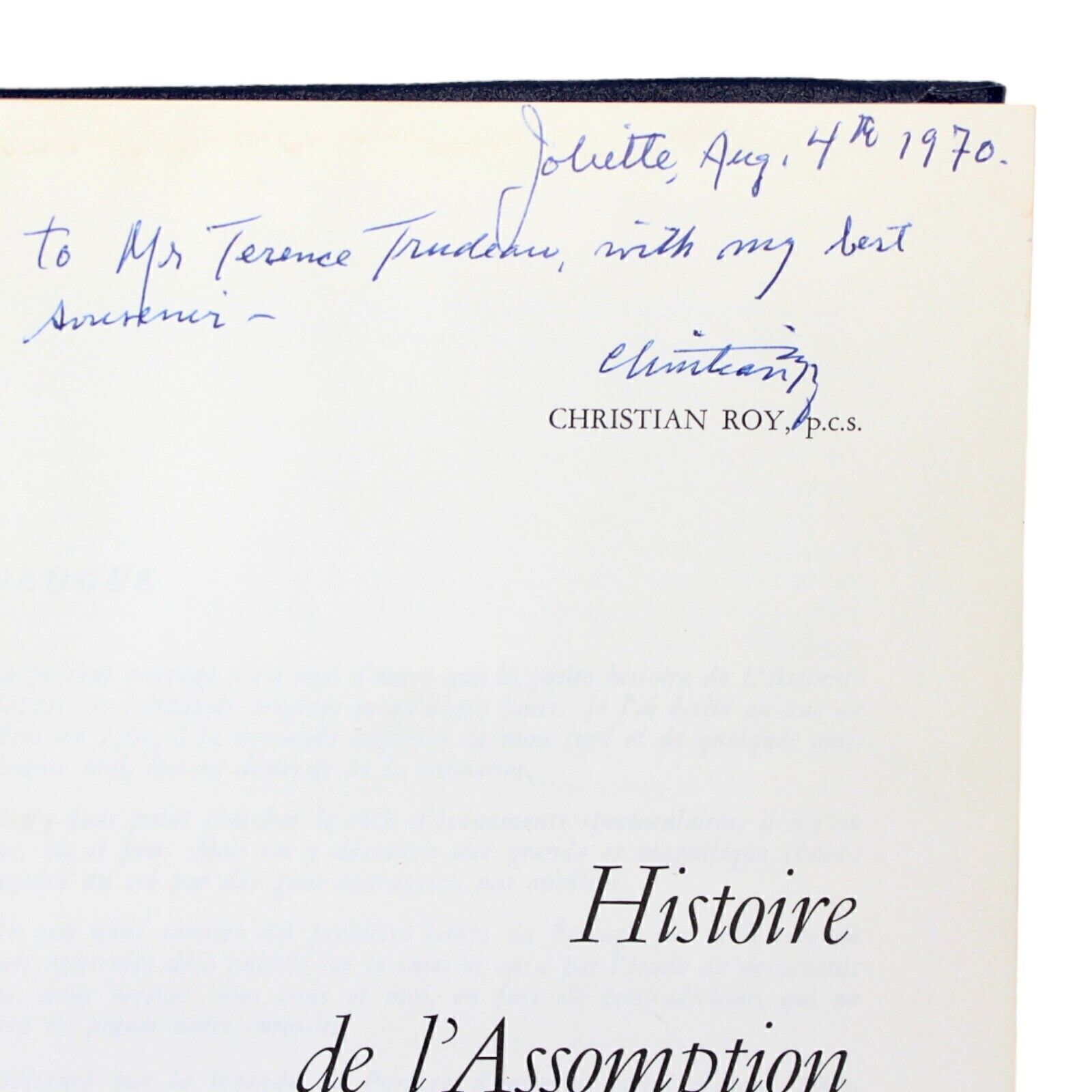 QUEBEC MONTREAL L'ASSOMPTION HISTORY FRENCH TEXT MAPS CHURCHES SIGNED