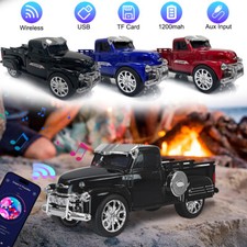 Rechargeable Retro Bluetooth 1953 Pickup Truck Replica Speaker FM Radio LED TWS