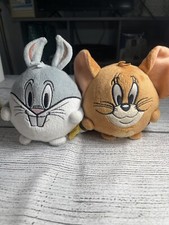 New Hallmark Fluffballs Buggs and Jerry RARE Plush Stuffed Ornament Toy lot 