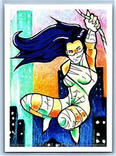 Spider-Silk Sketch Card Scott Sketches Trading Card Print Fan Art