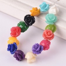 Flower Shape 8mm 10mm 12mm 14mm Artificial Coral Loose Beads For Jewelry Making