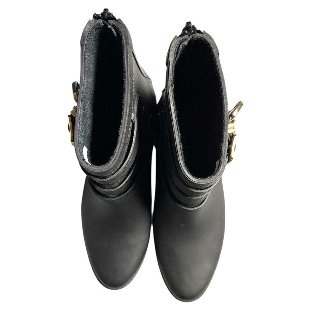 靴 Loeffler Randall  Rain Fenton Loeffler Randall Black Fenton Buckle Rain Bootie Women's