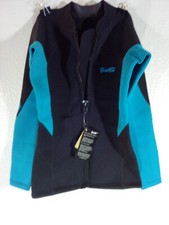 Goldfin Womens Wetsuit Top Jacket Sz M Black Blue 2mm Neoprene NWT Diving Suit