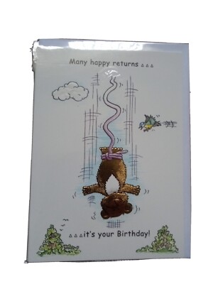 Viele Happy Returns Geburtstagskarten Bär Gold Ebrosed neu versiegelt männlich weiblich