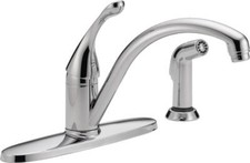 Delta Collins Single Handle Kitchen Faucet w/ Spray Chrome-Certified Refurbished