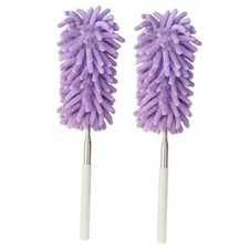2Pcs Mini Duster for Cleaning, Microfiber Duster with Extendable Pole,