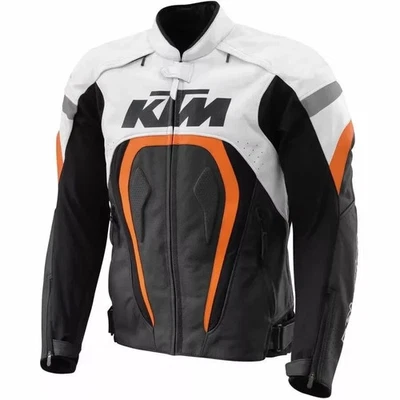 Neue KTM Racing Motorrad Biker Lederjacke, Nue KTM MotoGP-Rennrad-Lederjacke. - Bild 1 von 4