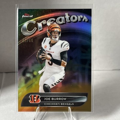 2025 Topps Finest Football SSP Gold Foil /50 Creators Joe Burrow CR-7