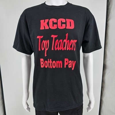 Vintage Y2K Kern Community College District ''Top Teachers'' Protest T-Shirt (L)