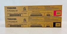 2 Open Genuine Toshiba eS330AC,400AC Magenta Black Toner T-FC330U MK