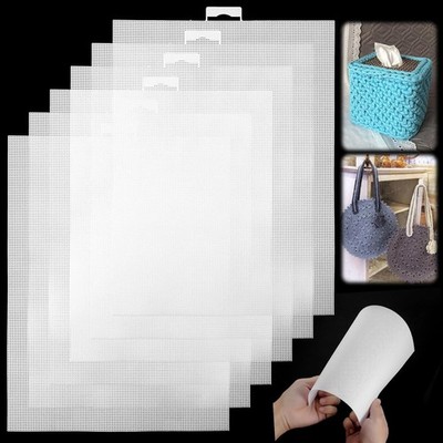 6 Stück Kunststoff Leinwand Blätter, 14 Kt Netzgewebe 11x8,26 Zoll 