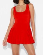 NEW Wild Fable Women's Game Day Lace Trim Sleeveless Skater Dress Size Medium