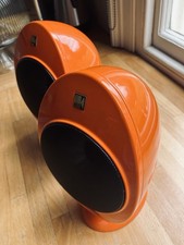 2 KEF Egg KHT Surround Sound Speakers In Lamborghini Orange Arancio Livrea