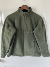 L.L.Bean Kids Fleece Jacket Youth Size L Green Full Zip W/Pockets Warm Outdoor