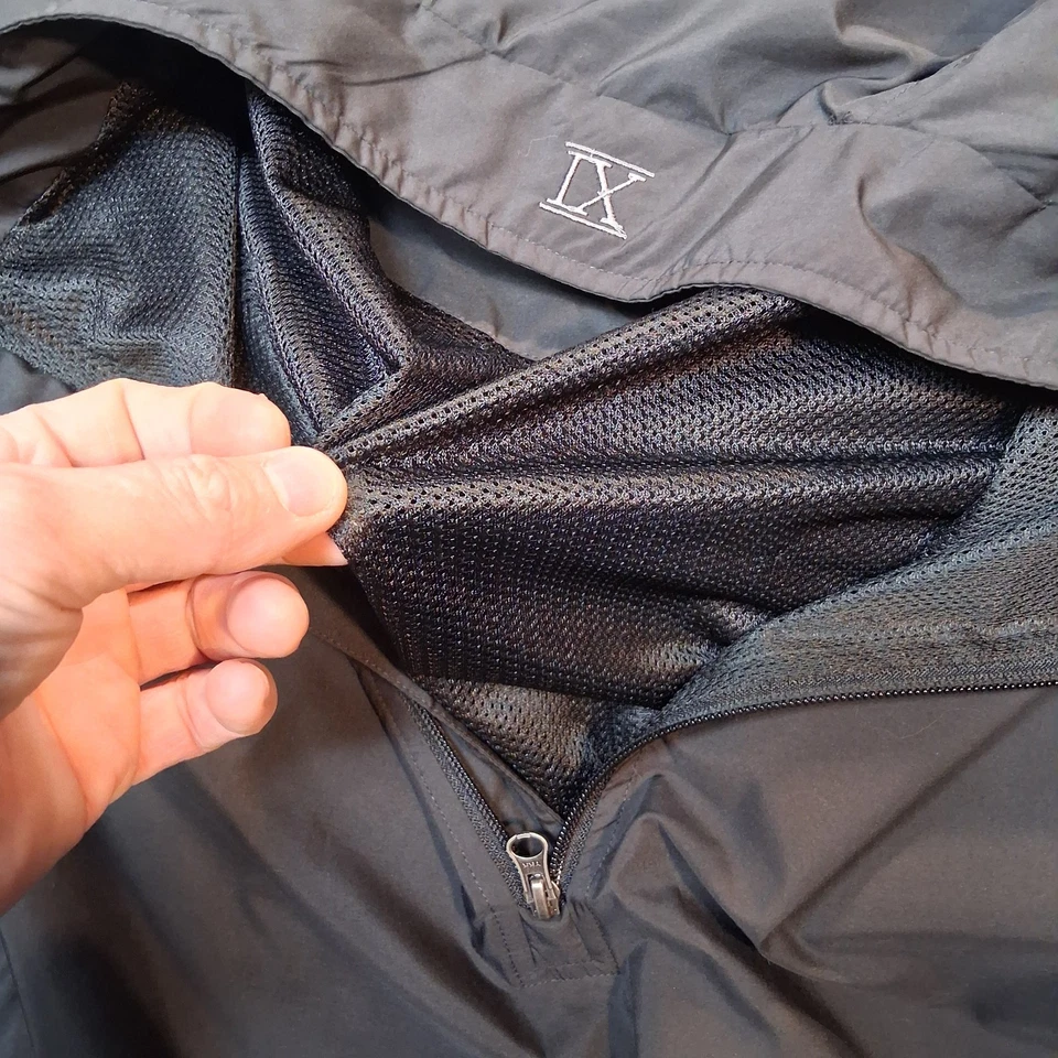 Walter Hagen Golf media cremallera pull over manga corta para hombre malla media negro Foto 2 de 4