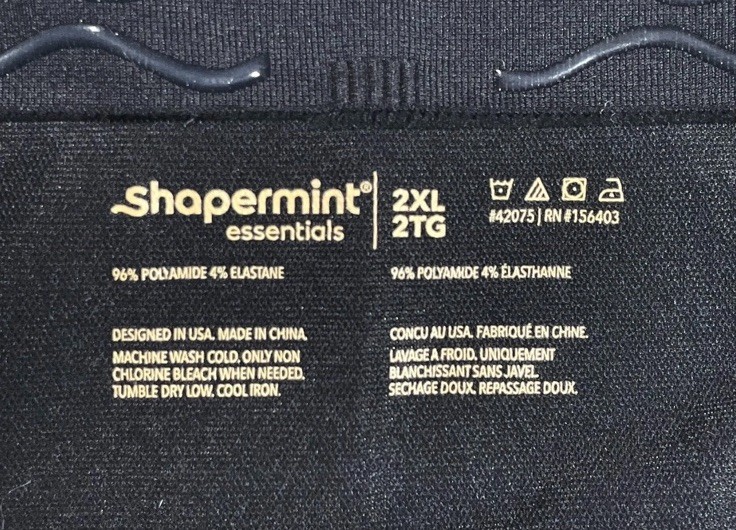 NWT Shapermint Essentials Women's 2XL High Waisted Shaping Leggings 42075 Black thumbnail 4