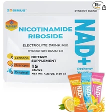 Electrolytes Powder Packets with NAD+ Supplement (Sugar Free) (Energy & Healthy