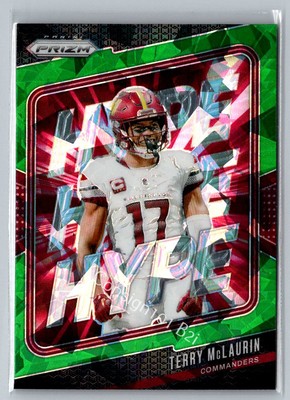 2024 Panini Prizm #12 Terry McLaurin Hype Green Ice Prizm