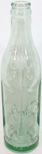 Vintage soda pop bottle BIG CHIEF square embossed indian Coca Cola Clinton MO