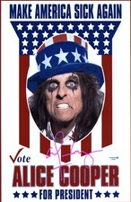 Alice Cooper Autographed Signed 11x17 Photo ACOA