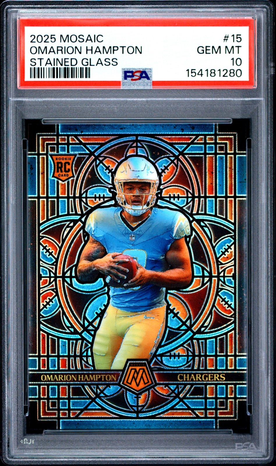 Omarion Hampton Panini Mosaic Stained Glass #15 Base