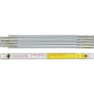 BMI Gliedermaßstab 9802 L.2m B.16mm mm/cm EG III Buche weiß-gelb Holz Zollstock