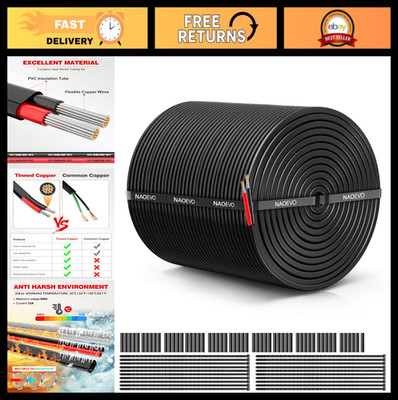 18 Gauge 2 Conductor Electrical Wire - 18 AWG Stranded PVC Cable, 300FT, Low Vol