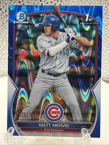 2023 Bowman Matt Mervis Blue RayWave  Refractor /150 1st Bowman Cubs BCP-74