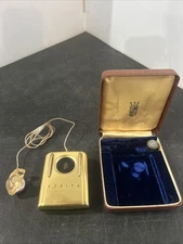 Zenith Royal Hearing Aid 1950's With Case & Ear Insert Very Clean Not Tested