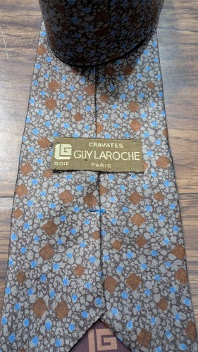 3 Vintage Guy Laroche Paris Cravates Silk Ties - Picture 18 of 20