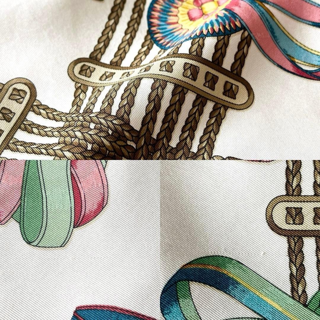 HERMES Carre 90 Silk 100% Scarf Multicolor Authentic G12091202 thumbnail 10