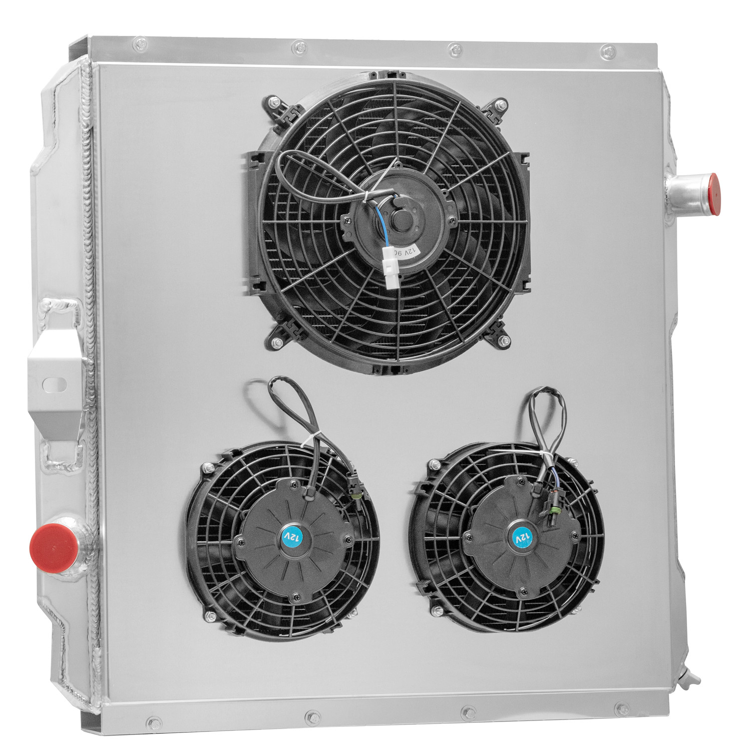 3 Row Radiator Shroud+Fan For 1992-06 AM General Hummer H1 5.7L 6.2L 6.5L V8