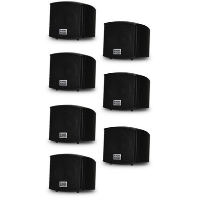 Acoustic Audio AA321B Indoor Black Mount Speakers 1400W 7 Piece Set AA321B-7S