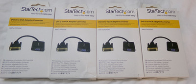 StarTech DVI2VGAE DVI-D to VGA Adapter Converters, 4each NEW