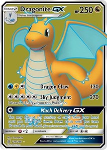 Dragonite GX - 229/236 - Pokemon Unified Minds Sun & Moon Full Art Rare Card NM