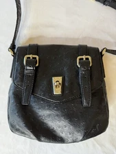Marc by Marc Jacobs Black Dotted Leather Shoulder Bag with Gold Hardware