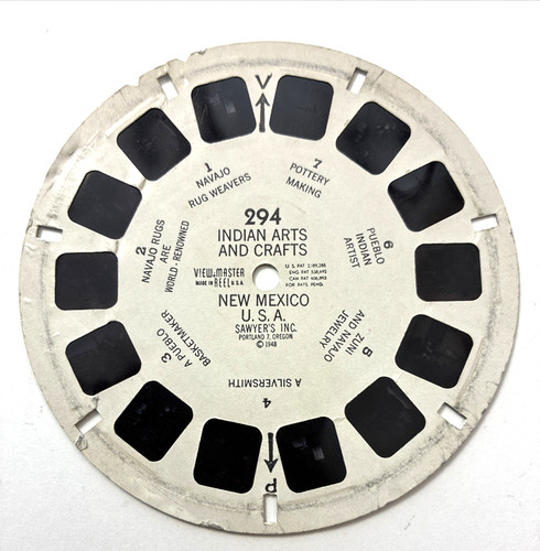 VTG View Master SINGLE reel-Indian arts and crafts New Mexico 294