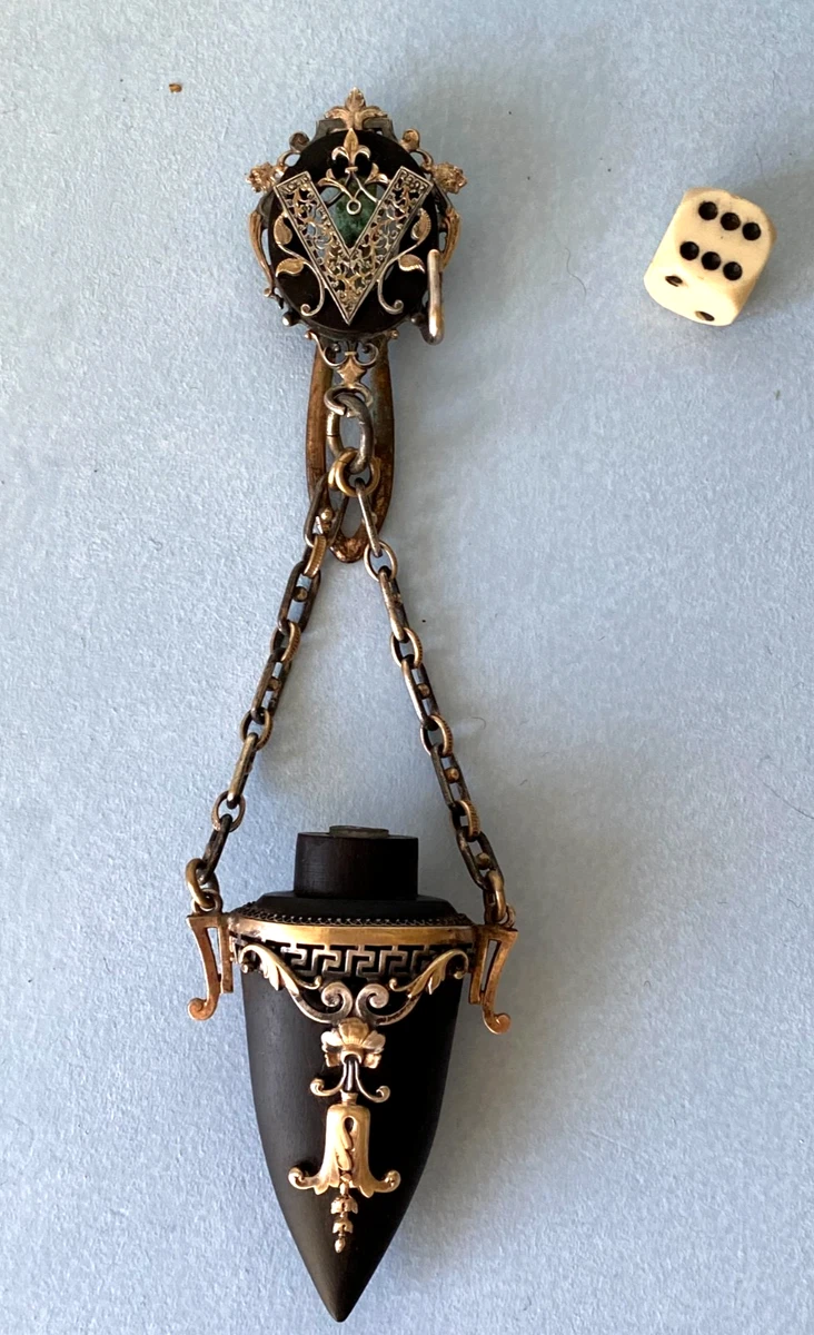 Breloque Ancienne Chatelaine – Argent Massif – Fait Main France – Années 1950