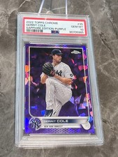 Gerrit Cole 2022 Topps Chrome Sapphire Purple /10 PSA 10 GEM MINT New Japan
