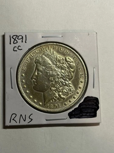 1891-CC Morgan Silver Dollar UNC Details Better Date CC